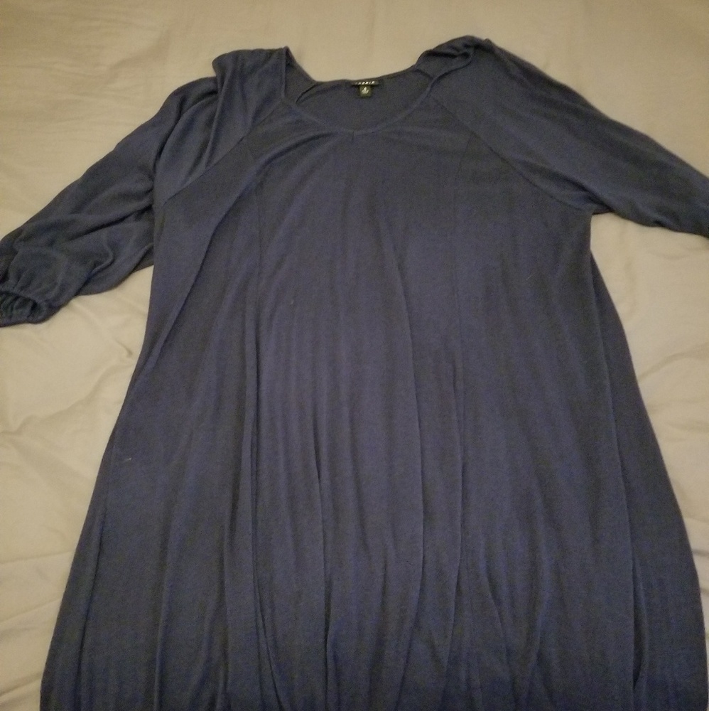 Blue split sleeve dress